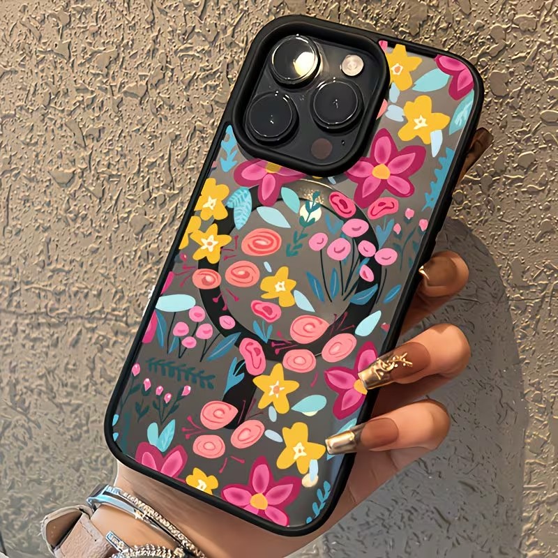 Phone Cases With Magnet - Casing Ponsel Magnetik Penyerap Guncangan Motif
