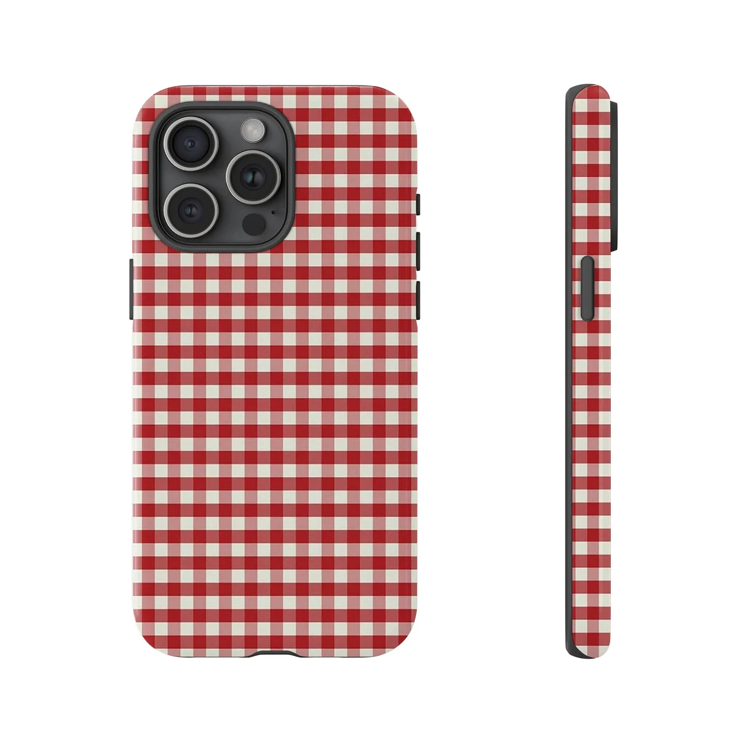Phone Cases Burga - Casing Ponsel Retro Merah Motif Kotak-kotak