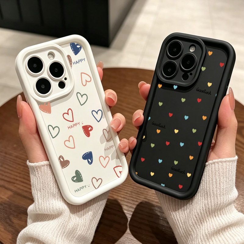 Phone Cases Motorola Edge 2025 - Casing Ponsel Grafis Hati Cinta Lucu