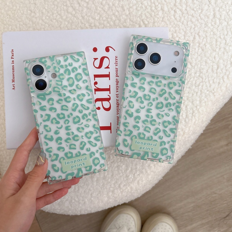 Phone Cases Green - Casing HP Mambo Green Leopard Square