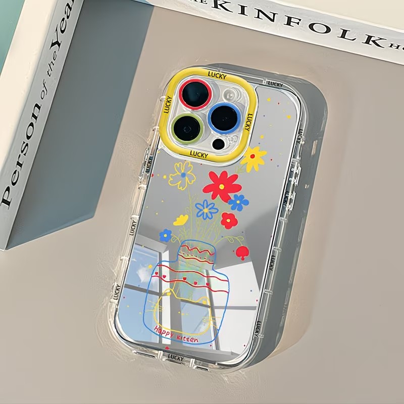 Phone Cases Xs Iphone - Casing Ponsel Cermin Desain Vas Bunga