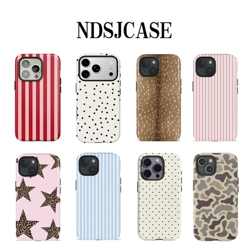 Phone Cases Burga - Casing Ponsel Motif Polkadot Putih Klasik