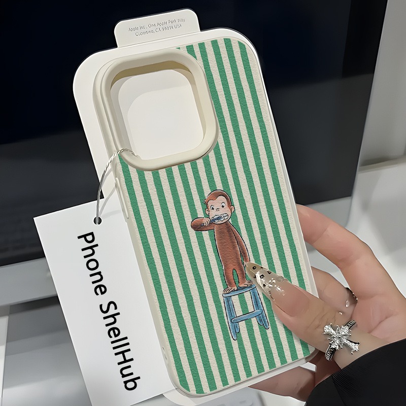 Phone Cases Green - Casing Ponsel Motif Monyet Sikat Gigi