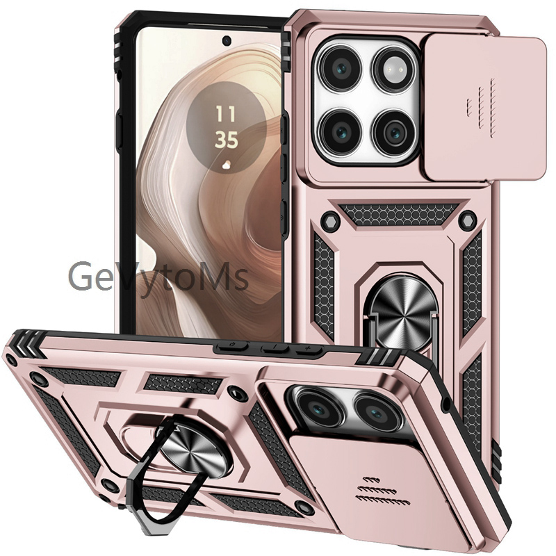 Phone Cases Motorola Edge 2025 - 360 ° Casing Ring Stand untuk