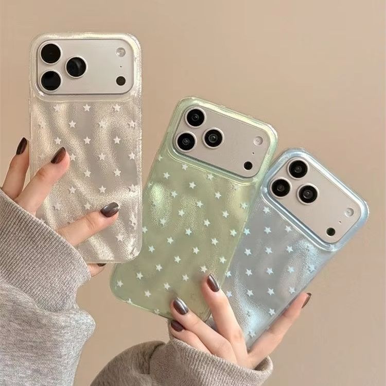 Phone Cases Green - Casing Ponsel Berkilau Pentagram Latar Hijau
