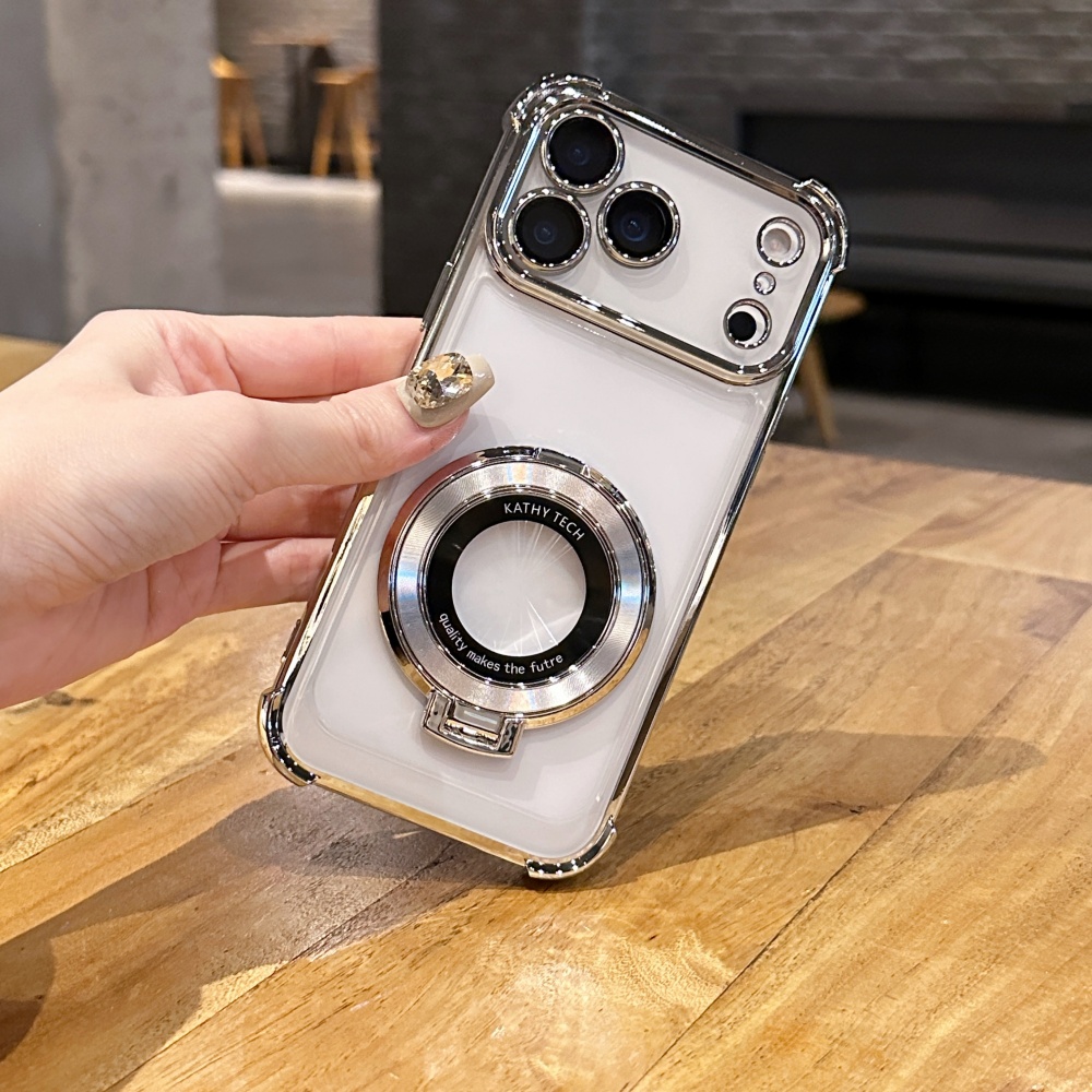 Casing Dudukan Cerah Berlapis  - Phone Cases With Magnet ulasan dan harga