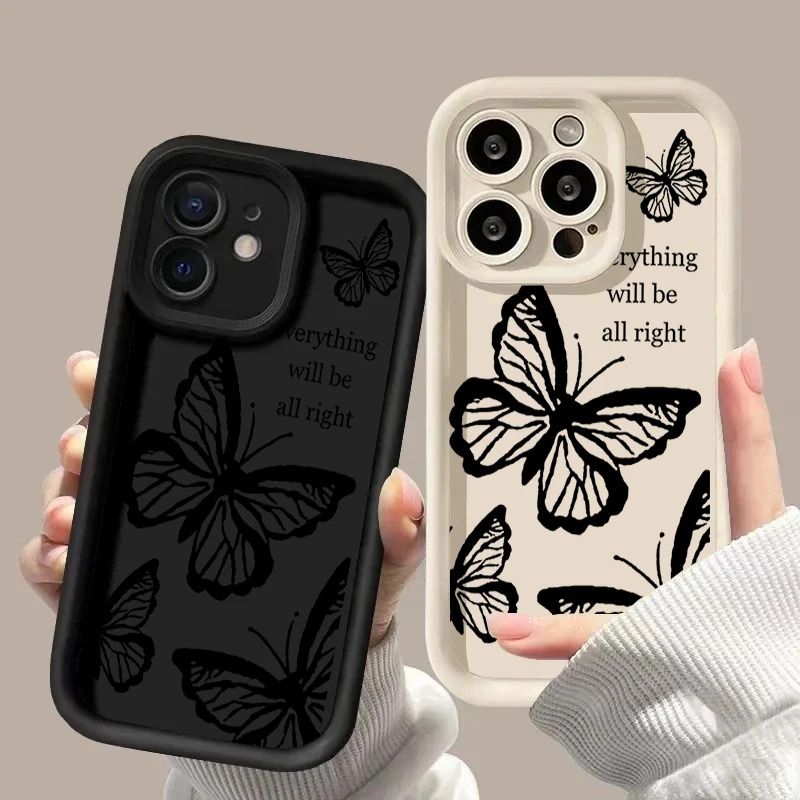 Casing Kupu-kupu Hitam untuk M - Phone Cases Motorola Edge 2025 ulasan dan harga