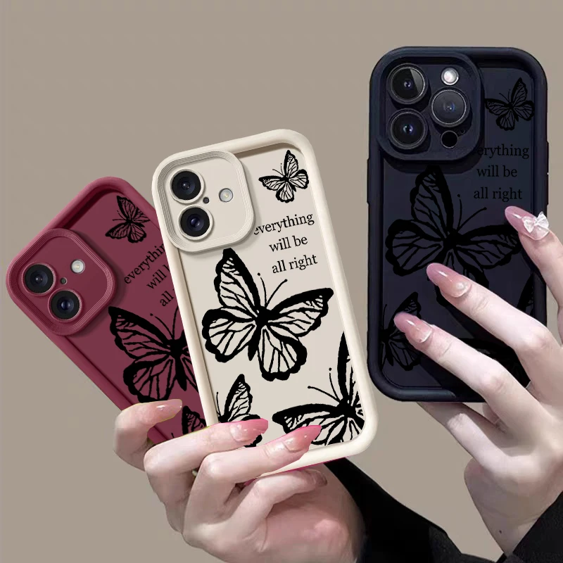 Casing Kupu-kupu Hitam untuk M - Phone Cases Motorola Edge 2025 ulasan dan harga
