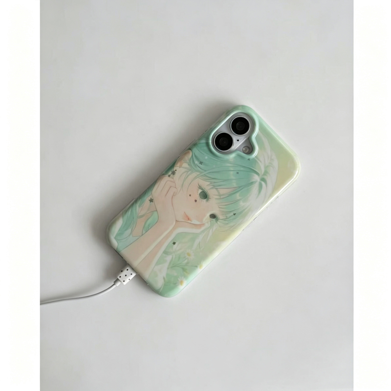 Casing Ponsel Motif Gadis Anim - Phone Cases Green ulasan dan harga